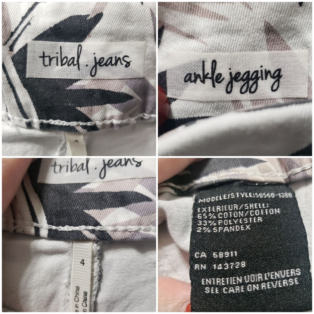 Tribal Jeans NWT Sz 4 Ankle Jegging in Jungle - Picture 10 of 11